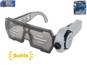 Space Explorers brýle/projektorová svítilna 16x14cm na baterie se světlem 20 obrázků 2barv