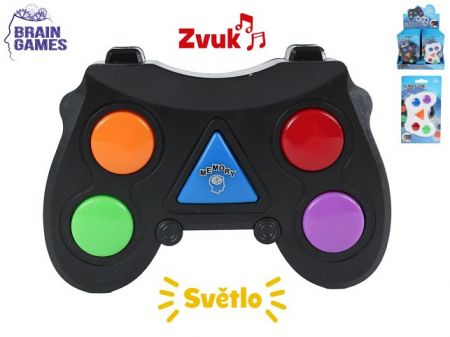 Brain Games společenská hra test paměti 10cm na baterie + světlo a zvuk 2barvy na kartě