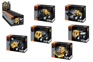 Stavebnice iM.MASTER stavební stroj plast 6 druhů v krabici 20x15cm