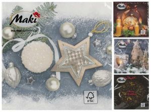 MAKI - Ubrousky 33x33cm/20ks, mix motivů