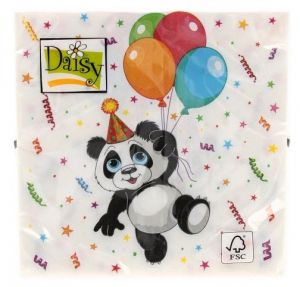 Papírové ubrousky DAISY 33 × 33 cm – 3w 330x330 panda