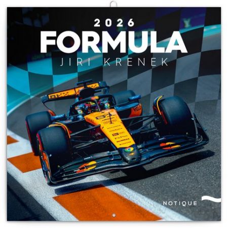 Kalendář nástěnný poznámkový Formule – Jiří Křenek 2026, 30 x 30 cm / PGP-35478-Z