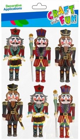 Samolepky 3D Santa (6 ks)