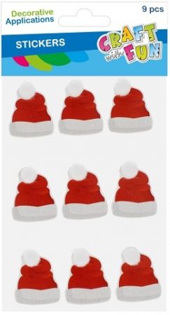 Samolepky Vánoční čepičky