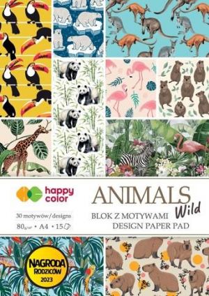 Blok kreativní /16K Animals 32 motivů 80G Happy