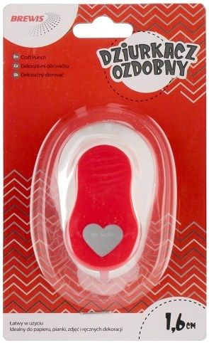 Dekorativní ozdobná děrovačka  SRDCE 1,6 cm BREWIS D16-04