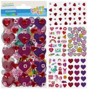 Samolepky Srdce mix 3W1 130×250