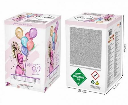 HELIUM na 90 balónků (o průměru 23 cm)