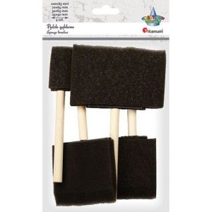 Pěnové štětce ploché – mix (4 ks)