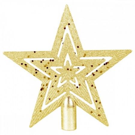 Špička na vánoční stromek – hvězda zlatá