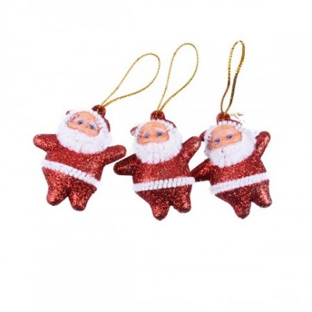 Vánoční ozdoba Mikuláš červený (3 ks)