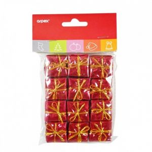 Vánoční ozdoby Dárky červené (12 ks)