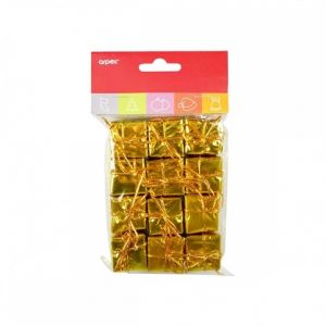 Vánoční ozdoby Dárky zlaté (12 ks)