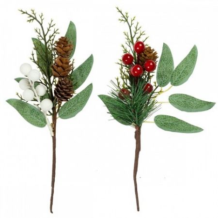 Vánoční dekorativní větvička mix 20 cm
