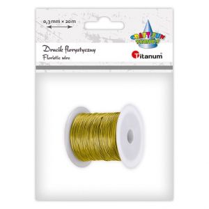 Ozdoba Drátek 0.3Mmx20M zlatá