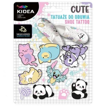 Svítící zažehlovací obtisky na textil a plátěnou obuv Zvířátka Kidea 13,5 × 17,5 cm