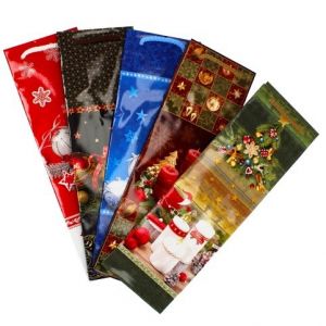 Dárková taška vánoční 105×330 mm (10 ks)