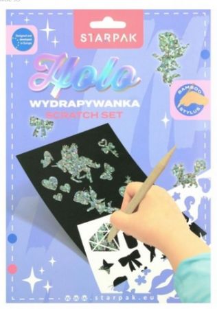 Kreativní sada STARPAK Škrábací obrázky s šablonou 