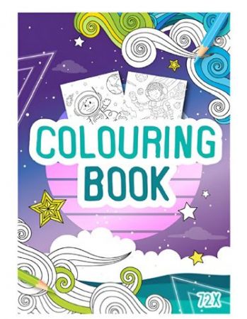 Kniha omalovánek 72 stran A4 vesmír 2