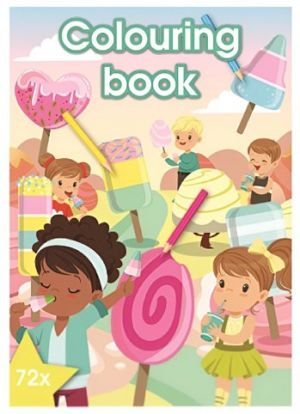 Kniha omalovánek 72 stran A4 sladkosti