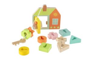 Dřevěná vkládačka Dveřní zámky v krabičce