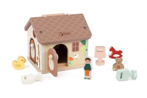 Dřevěná vkládačka dům 11 ks