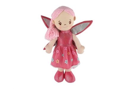 Panenka hadrová víla Pivoňka 40 cm na kartě v sáčku