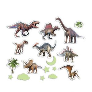 Dekorace na stěnu dinosauři svítící ve tmě