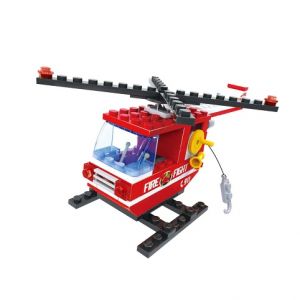 Kompatibilní stavebnice BLOXO hasiči helikoptéra 84 ks