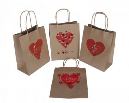 Dárková taška kraft 23cm/18cm/9cm 