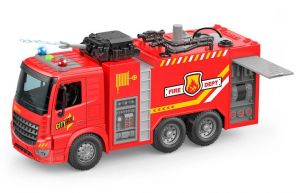 Auto hasičské stříkající s efekty 30 cm