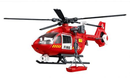 Vrtulník hasičský s efekty 38 cm