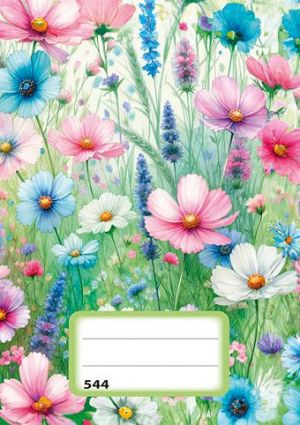 Sešit (544) A5 linkovaný, 40l, Květiny