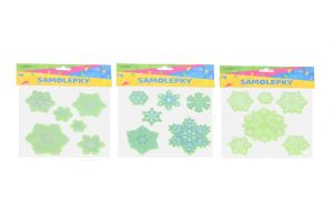 Nálepky svítící ve tmě Vločky gelové