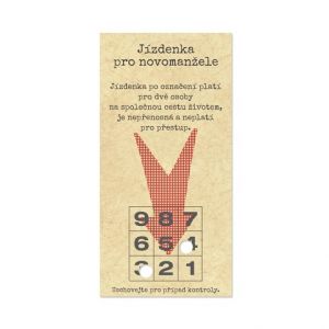 ALBI Svatební přání - Jízdenka