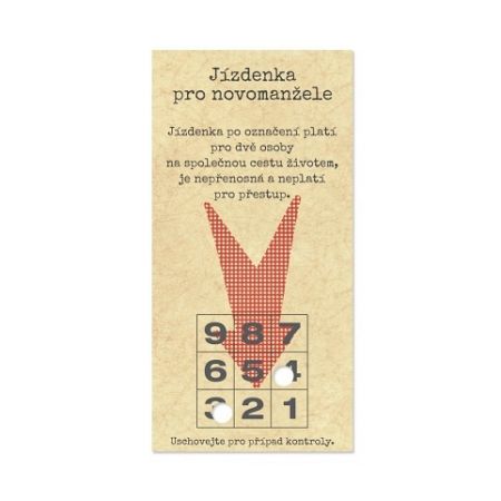 ALBI Svatební přání - Jízdenka