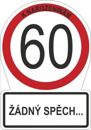 ALBI Přání M - Dopravní značka 60