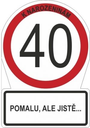 ALBI Přání M - Dopravní značka 40
