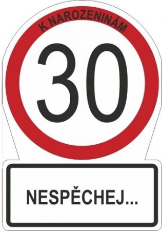 ALBI Přání M - Dopravní značka 30