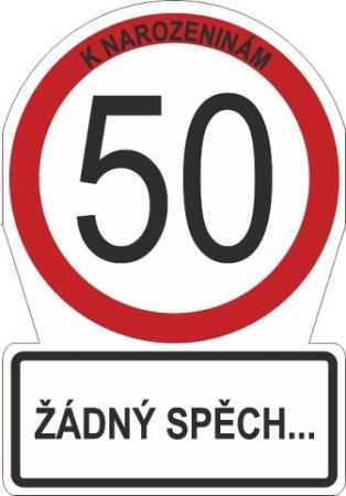ALBI Přání M - Dopravní značka 50