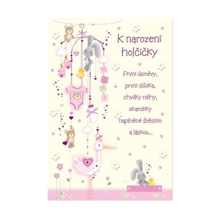 ALBI Přání N - Kolotoč nad postýlku - holka