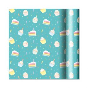 ALBI Dárkový papír - role 2 m × 70 cm - Dortíky a cupcakes