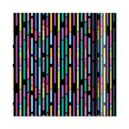 ALBI Dárkový papír - role 2 m × 70 cm - Barevné proužky na černé