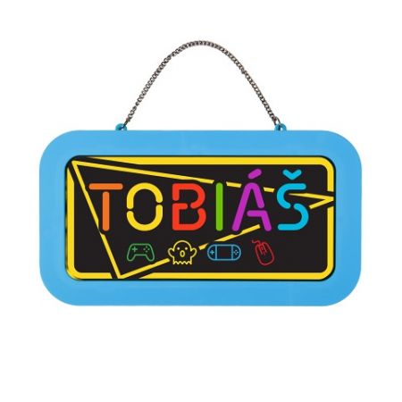 ALBI Neonová cedulka se jménem - Tobiáš