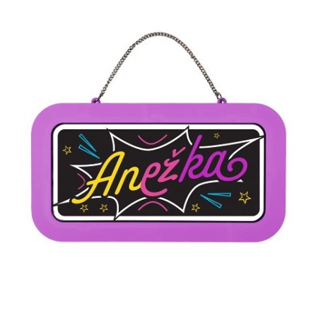 ALBI Neonová cedulka se jménem - Anežka