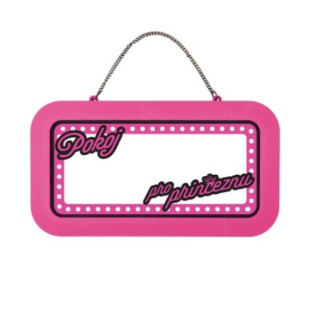 ALBI Neonová cedulka bez jména - Pokoj pro princeznu