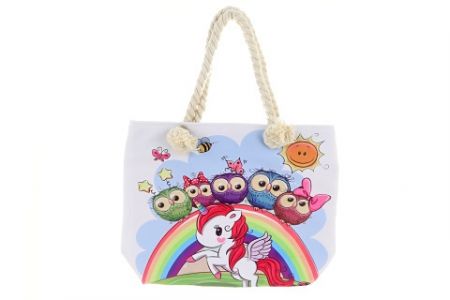Kabelka přes rameno Jednorožec se sovičkami