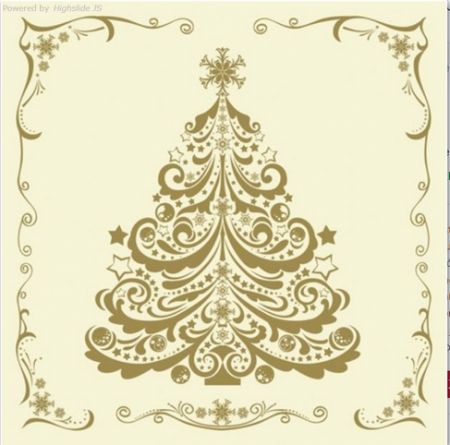 Ubrousky Daisy vánoční Gold Christmas Tree on Beige