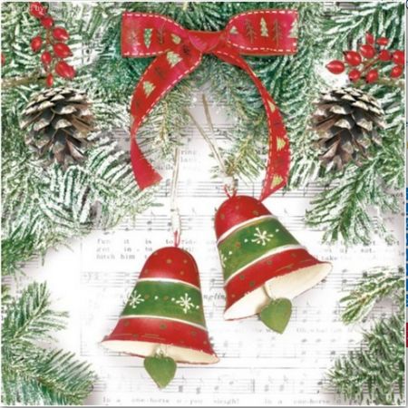 Ubrousky Maki vánočníXmas Bells on Music Notes