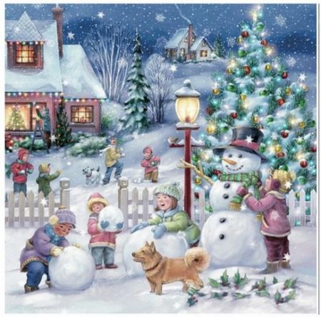 Ubrousky Maki vánoční Snowy Winter Village